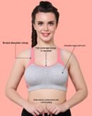Nora Sports Bra in Cotton with Removable Pads