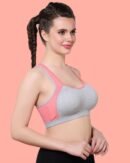 Nora Sports Bra in Cotton with Removable Pads
