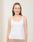Top -04 Padded Cotton Camisole with Removable Pads & Adjustable Straps